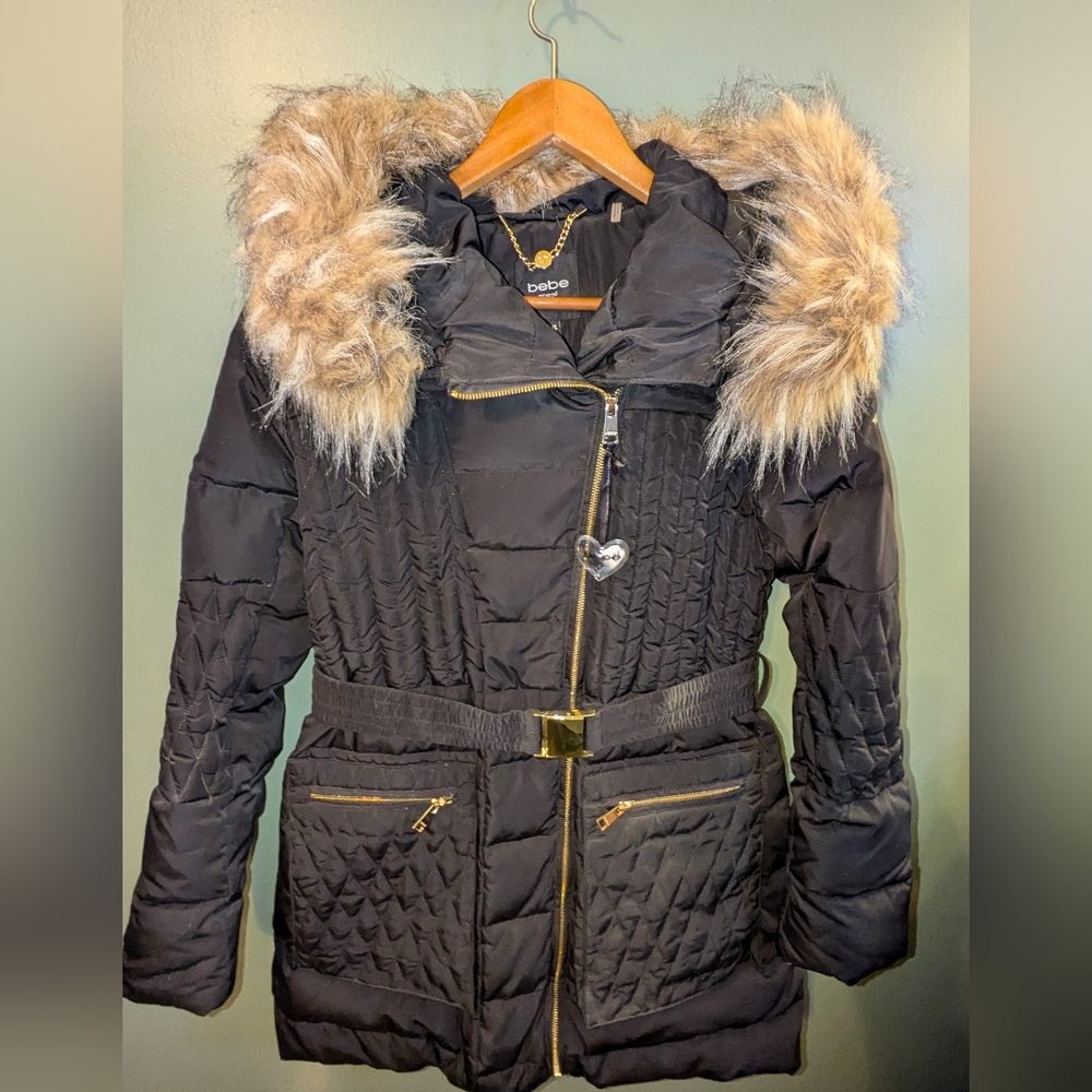 COPY - BEBE LONG PUFFER COAT Large